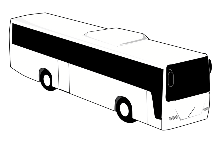 Tour bus png sticker, transparent