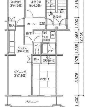 霧が丘グリーンタウン3LDK(84.00㎡)